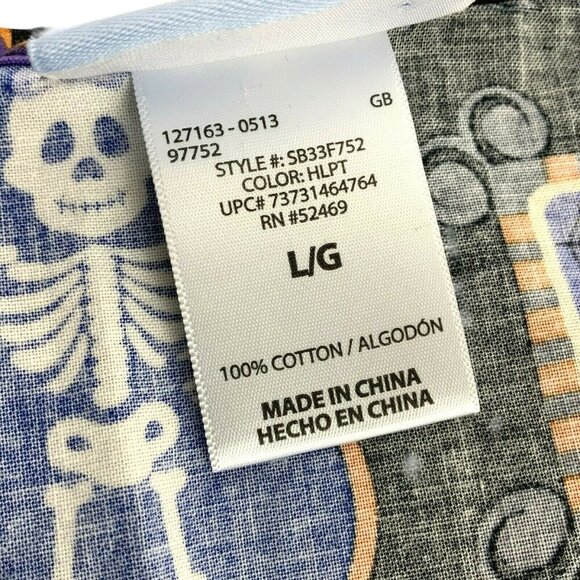 Halloween V-Neck Scrub Top Large by SB Scrubs Black Cotton Fun Holiday Print - Picture 6 of 8